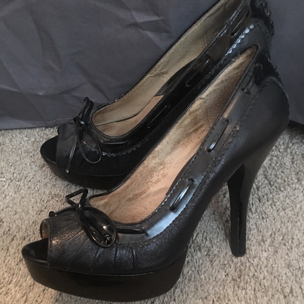 Black Michael Kors leather and patent